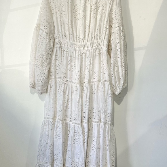 NWT ALC Mackenna Eyelet Deep-V Maxi Dress White Sold Out - Picture 11 of 11